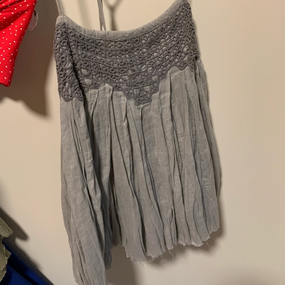 Free people gray tunic tank top